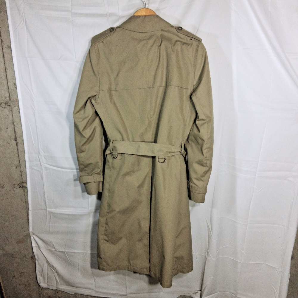 Men's Vintage Timeless London Fog 40 Long Beige/Khaki Trenchcoat/Raincoat - Picture 5 of 10